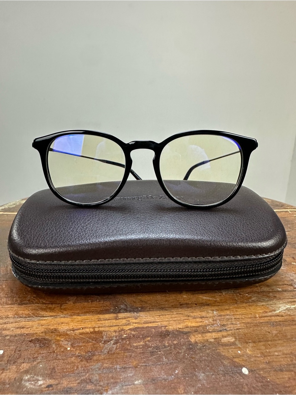 Ermenegildo Zegna Clear, Blue Light Reflecting Glasses